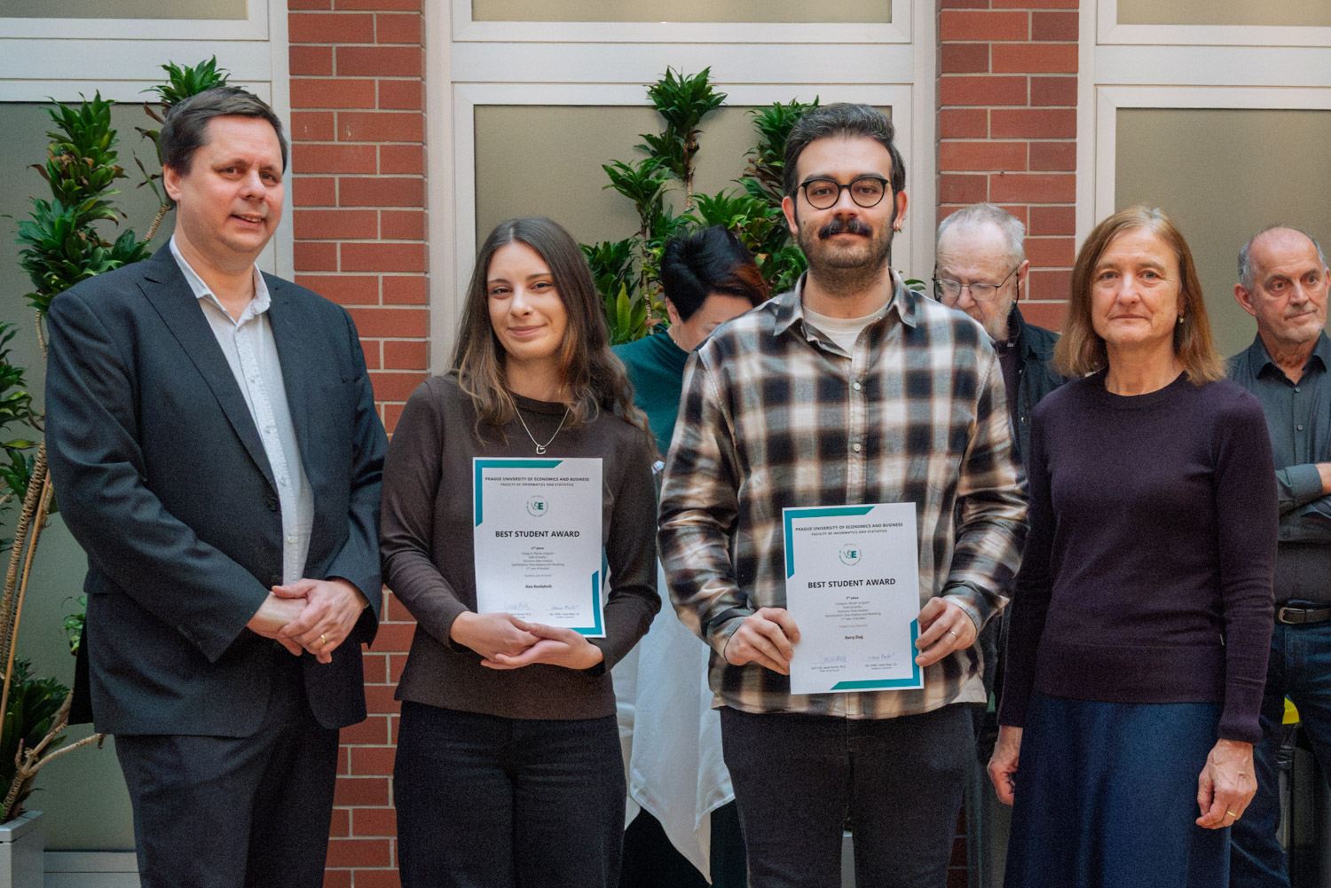 🎓 Best Student Ranking at FIS!
Last Wednesday, we celebrated excellence at the Best Student Ranking Ceremony. 🏆
The top three students from the English-taught Master’s programs in Information Systems Management (both specializations: Management of Business Informatics and Data & Business) and from the Master’s program Economic Data Analysis (specialization: Data Analysis and Modelling) were honored🏆🥇.
This event takes place annually, and the faculty always recognizes the top three students from study specializations:
👉Master’s students after their first year of studies
👉Bachelor’s students in two categories: after the second year and after the third year of studies
Congratulations to all the awardees for their outstanding achievements! 👏✨
#FIS #BestStudentRanking #AcademicExcellence #StudentSuccess #fismasters @fis_vse @vseinternationalstudents