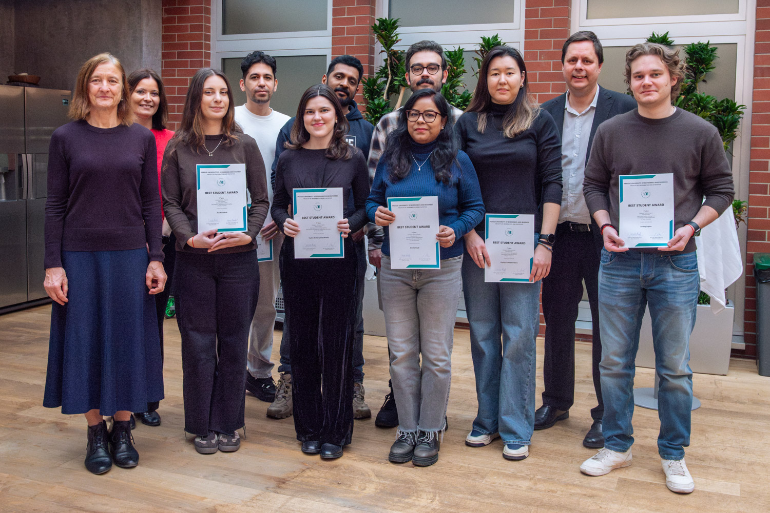 🎓 Best Student Ranking at FIS!
Last Wednesday, we celebrated excellence at the Best Student Ranking Ceremony. 🏆
The top three students from the English-taught Master’s programs in Information Systems Management (both specializations: Management of Business Informatics and Data & Business) and from the Master’s program Economic Data Analysis (specialization: Data Analysis and Modelling) were honored🏆🥇.
This event takes place annually, and the faculty always recognizes the top three students from study specializations:
👉Master’s students after their first year of studies
👉Bachelor’s students in two categories: after the second year and after the third year of studies
Congratulations to all the awardees for their outstanding achievements! 👏✨
#FIS #BestStudentRanking #AcademicExcellence #StudentSuccess #fismasters @fis_vse @vseinternationalstudents