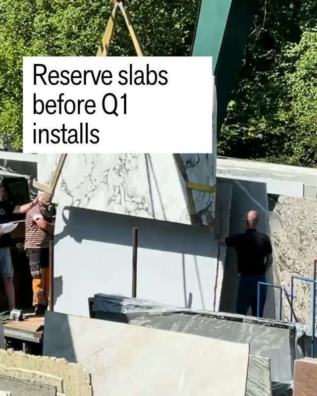 Waiting too long to reserve full slabs can turn a Q1 install into a production problem.Once allo....