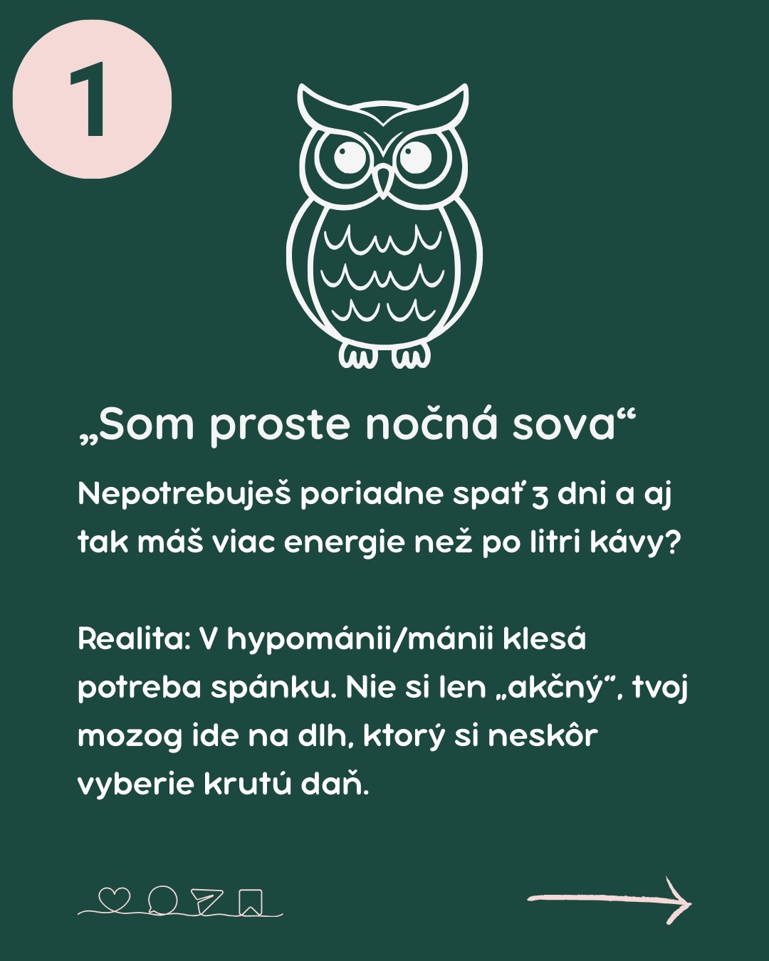 Bipolárna porucha nie je len o tom, že si raz hore a raz dole.🎢
Je to komplexné ochorenie, ktoré sa často nenápadne maskuje za tvoju povahu, životný štýl alebo momentálnu náladu.
Mnoho ľudí roky netuší, že ich „extrémy“ majú meno. Myslia si, že sú proste len príliš ambiciózni, príliš leniví alebo príliš impulzívni.
Pravdou však je, že za tým môže byť biochemická búrka v mozgu, ktorú vôľa ani silná káva nespravia.
Prečo je dôležité o tom hovoriť?
✅ Destigmatizácia: Bipolárna porucha nie je voľba ani charakterová vada.
✅ Skorá pomoc: Čím skôr človek pochopí, čo sa deje, tým skôr vie získať kontrolu nad svojím životom.
✅ Pochopenie: Aby sme prestali súdiť seba aj iných za prejavy, ktoré sú v skutočnosti symptómami.
👉 Prelistuj si carousel a zisti, ktoré nenápadné signály môžu naznačovať, že nejde len o „povahu“.
Ak si sa v týchto bodoch našiel/našla, neznamená to, že si „pokazený/á“.
Znamená to len, že tvoj mozog funguje trochu inak a zaslúži si odbornú pozornosť a starostlivosť. 🧡
💡Pamätaj: Diagnózu stanovuje výhradne odborník (psychiater). Ak máš pochybnosti, neboj sa zaklopať na dvere ambulancie. Je to ten najväčší prejav odvahy.
#dusevnezdravie #bipolarnaporucha #bipolar #mentalnezdravie #stopstigma #maniadepresia #dusevneochorenia