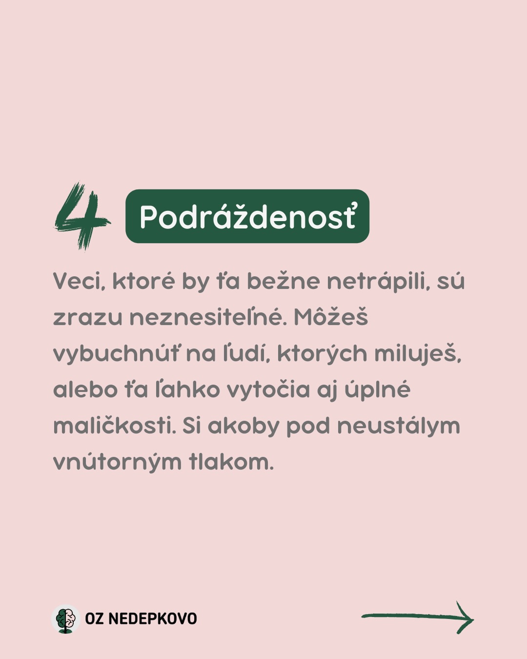 Konečne mi je skvele.“ Alebo je to začiatok mánie?
Mánia (alebo hypománia) nie je len „dobrá nálada“. Je to stav, kedy tvoj mozog 🧠 prepne na plné obrátky a ty pomaly strácaš kontrolu nad volantom.
Najhoršie na nej je, že zo začiatku môže chutiť fantasticky, ale ten pád potom býva tvrdý.😱
4 signály, ktoré by si nemal/a ignorovať:
🚩 Spánok: Necítiš únavu ani po prebdenej noci.
🚩 Myšlienky: Bežia tak rýchlo, že sa o seba potkýnajú.
🚩 Podráždenosť: Tvoj nervový systém skratuje pri každej maličkosti.
🚩 Impulzivita: Robíš rozhodnutia, ktoré majú trvalé následky.
Poznať svoje „red flags“ je superschopnosť, ktorá ti môže zachrániť vzťahy aj zdravie.
Sme v tom spolu. Sme OZ Nedepkovo.🧡
Pomôž nám búrať mýty o duševných ochoreniach:
👉 2 % z dane: Cesta, ktorá ťa nestojí nič navyše.
👉 Donio: Každé euro nám pomáha tvoriť a pomáhať ďalej.
Všetky linky nájdeš v našom Biu. 🔗
Ďakujeme!🧡
#mania #hypomania #bipolarnaporucha #dusevnezdravie #dusevneochorenia