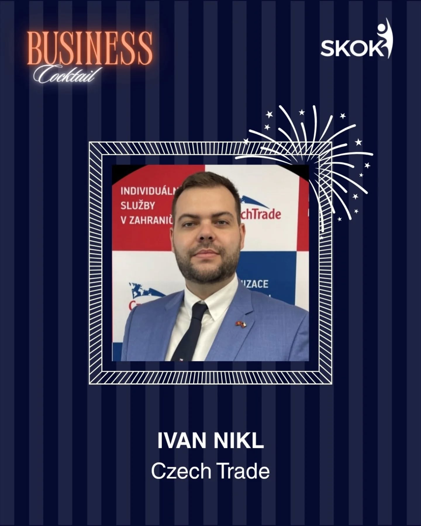 🌍 Dalším hostem Business Cocktailu je Ivan Nikl!
Působí v CzechTrade, kde se věnuje podpoře českých firem na zahraničních trzích. V letech 2018–2024 vedl zahraniční kancelář ve Vietnamu a dnes pracuje jako konzultant pro oblast zdravotnictví, farmacie a kosmetiky.
📅 30. 4.
🕕 18:00
📍 Akademický klub VŠE
Registrace v biu! 🍸