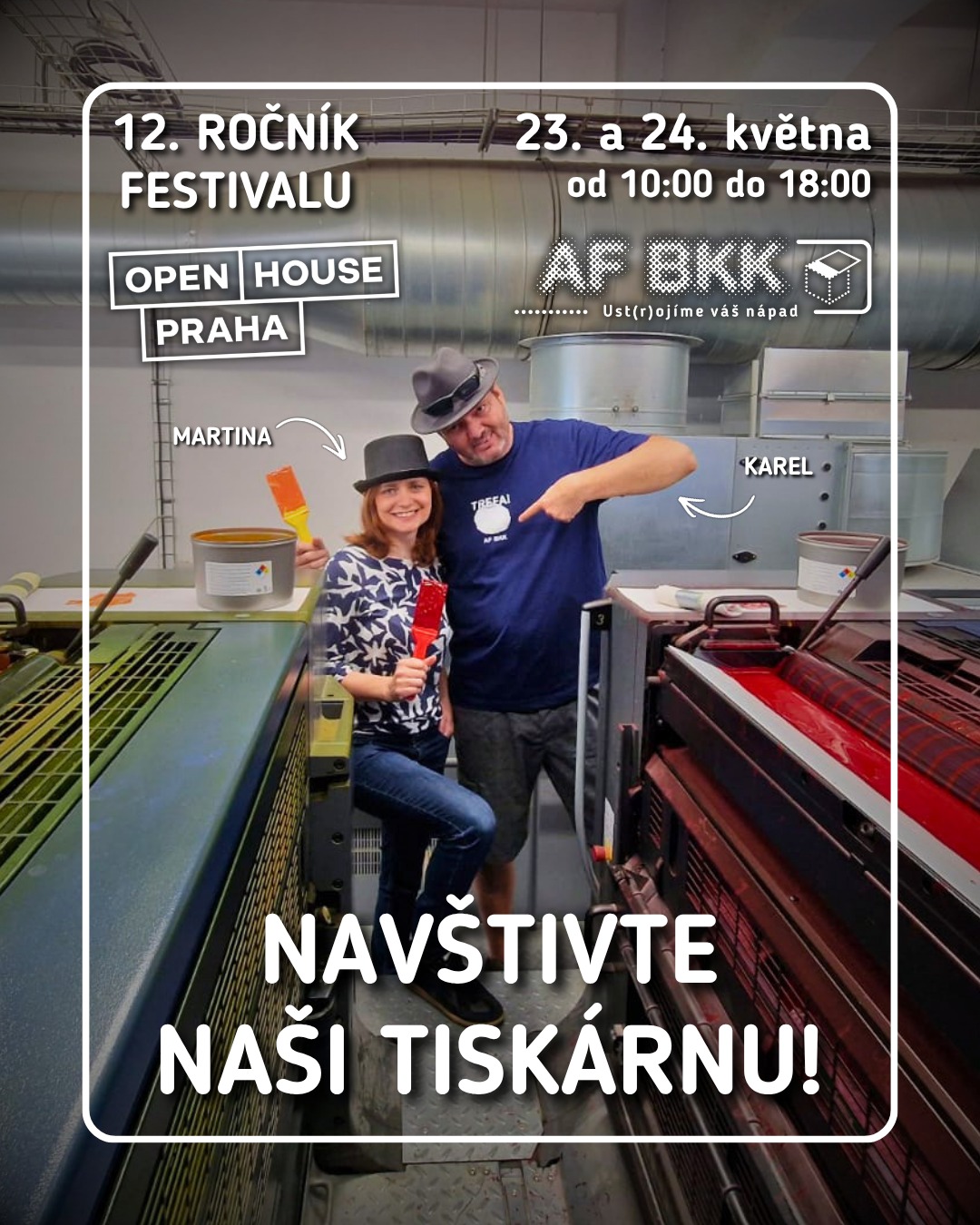 Už o víkendu otevřeme dveře naší tiskárny v rámci festivalu @openhousepraha 2026. 🟧⬜⬛ Na prohlídku vás zvou naši polygrafové Martina a Karel. Odborníci, kteří tiskem žijí každý den a rádi vám ukážou zákulisí výroby, technologie i cestu od nápadu až po hotový obal. Přijďte se podívat do světa polygrafie zblízka a poznat místo, kde vznikají luxusní papírové obaly.
📍 @areal.podkovarska
🗓️ 23. a 24. května
⏰ 10:00–18:00 Zobrazovat míň