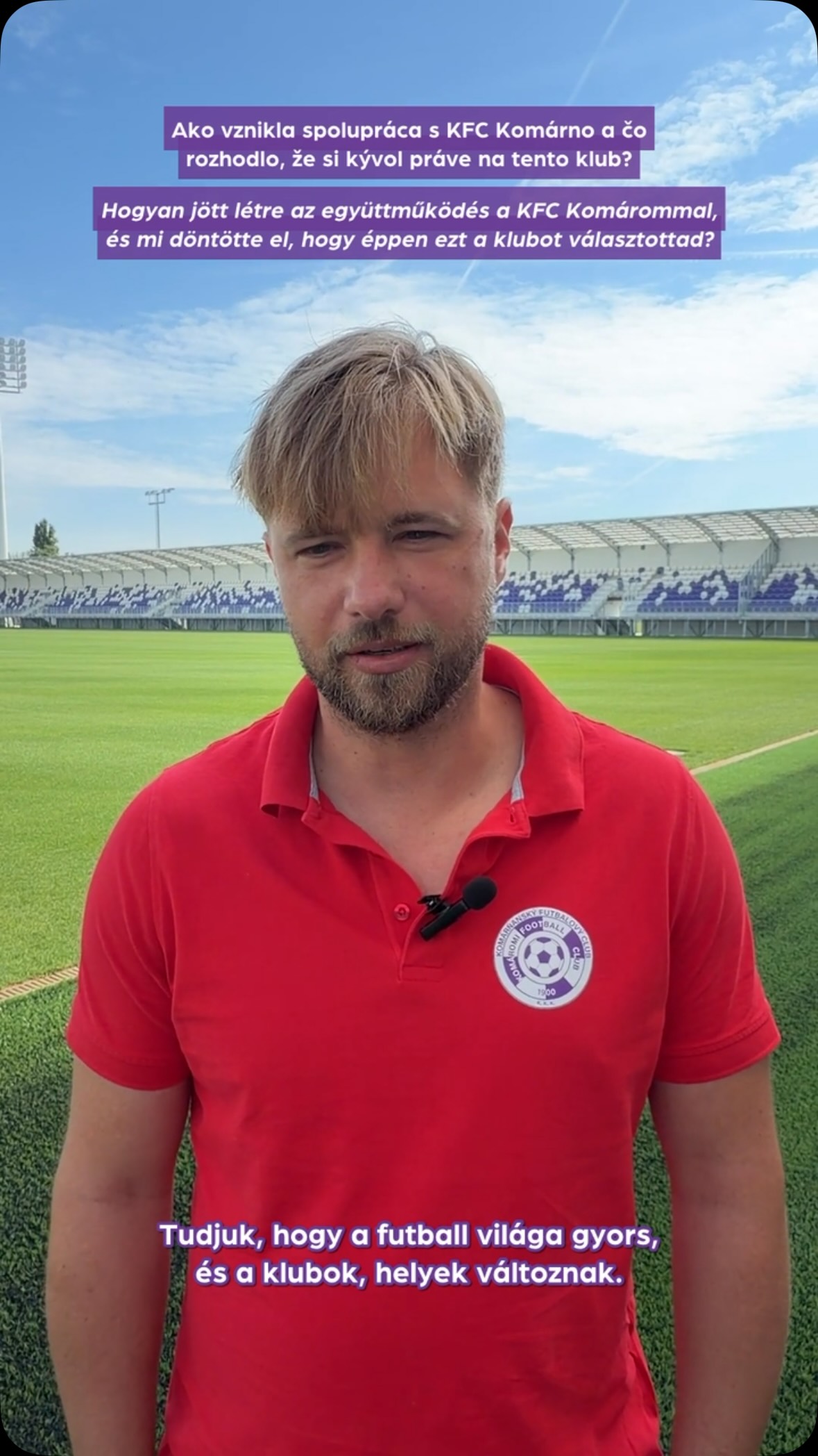 🇭🇺 Bemutatkozik új asszisztens edzőnk, Matej Čobík Ferčík🎙️
Stábunk legújabb tagjával beszélgettünk az előtte álló kihívásokról, a közös munkáról és a szezon várakozásairól. 🗣️
Hajrá KFC!💜🤍
🇸🇰 Predstavujeme nášho nového asistenta trénera, Mateja Čobíka Ferčíka🎙️
S najnovším členom nášho realizáku sme sa porozprávali o výzvach, ktoré ho čakajú, o spoločnej práci a o našich očakávaniach v novej sezóne. 🗣️
Do toho, KFC!💜🤍