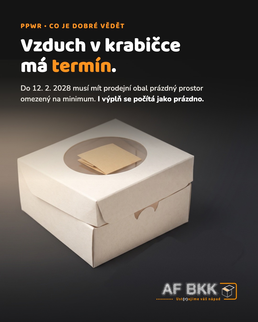 Nová pravidla pro obaly? Ustojíme.
Váš výrobek do krabičky na míru? Ustrojíme. Krabičku navrhneme v konstrukčním studiu a vyrobíme u nás v tiskárně. Bez vzduchu navíc, jak to PPWR požaduje.
📩 obchod@afbkk.cz Ust(r)ojíme váš nápad. 🟧⬜⬛
#afbkk #ppwr #obaly #krabicky #packaging #praha
