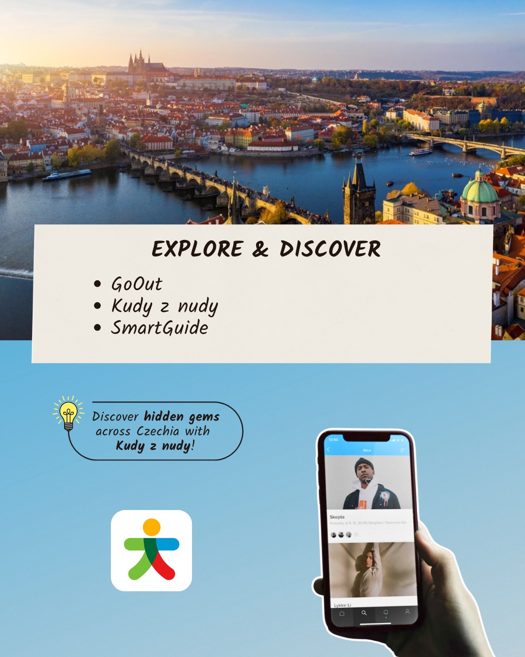 New to Prague? These apps will make everyday life a little easier 📱
From getting around the city to finding things to do, ordering food, managing everyday errands or saving money, there are plenty of apps that can make student life in Prague more convenient.
We’ve put together some of the apps worth knowing - whether you’re new to Prague or have already been here for a while.
Save this guide and start building your Prague app essentials! 📌
Getting around Prague doesn’t have to be complicated 🚋
PID Lítačka and IDOS can help you navigate public transport, while Mapy.com is useful for finding your way around the city and beyond. With PID Lítačka, you can also use shared bikes from Rekola or Nextbike twice a day for 15 minutes free of charge 🚲
If you prefer cycling, Cyclers can help you plan your route, while Bolt, Uber or Liftago can come in handy when public transport isn’t the best option. Planning a trip outside Prague? Můj vlak is another useful one to have on your phone.
There’s always something new to discover in Prague 👀
GoOut is a great place to look for events and things happening around the city, while Kudy z nudy can help you discover places and activities across Czechia ☀️
And if you want to explore Prague from a different perspective, SmartGuide can be another useful addition to your phone.
Hungry? We’ve got you covered 🍕☕
From saving food with Nesnězeno to ordering your groceries through Rohlík.cz or Košík.cz, there are plenty of ways to make food shopping a little easier 🥕
And when you don’t feel like cooking, Wolt and Foodora can bring your favourite meals straight to you. Tastetown offers exclusive deals and discounts at restaurants, cafés and bars, including 1+1 offers and discounts of up to 50%.
Taking care of your health is a little easier with the right apps 💚
Hedepy and Nepanikař can be useful when you’re looking for mental health support, advice or someone to talk to. Záchranka is worth having on your phone in case of an emergency - it lets you quickly contact emergency medical services and share your location with rescuers. Loono can also help you stay informed about prevention, regular check-ups and taking better care